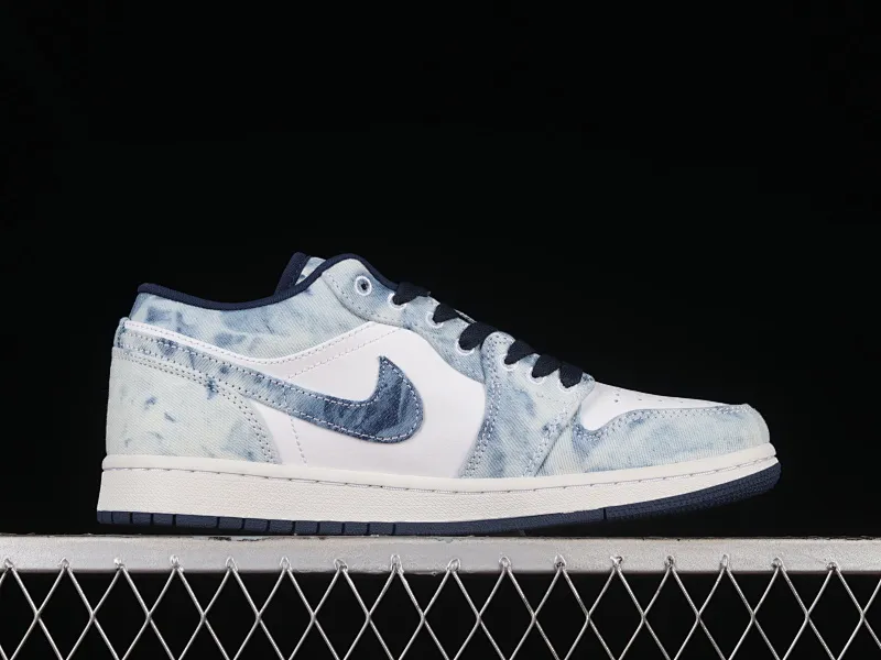All categories Air Jordan Jordan series basketball shoes Air Jordan 1 Low G version pure original Air Jordan 1 Low "Lce Blue" AJ1 Joe 1 denim blue low-top basketball shoes CZ8455-100